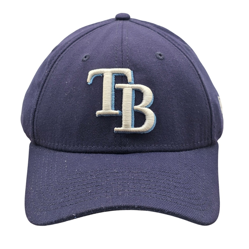 New Era 39THIRTY Tampa Bay Rays Hat Navy Blue Stretch Fit MLB Cap L/XL Structure
